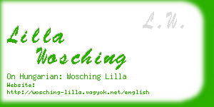 lilla wosching business card